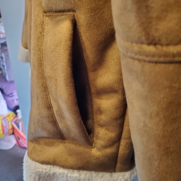 Old Navy Xxl Tall Tan Sherpa Lined Jacket - Picture 8 of 16